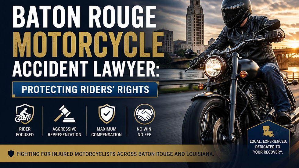 Baton Rouge Motorcycle Accident Lawyer Protecting Riders' Rights