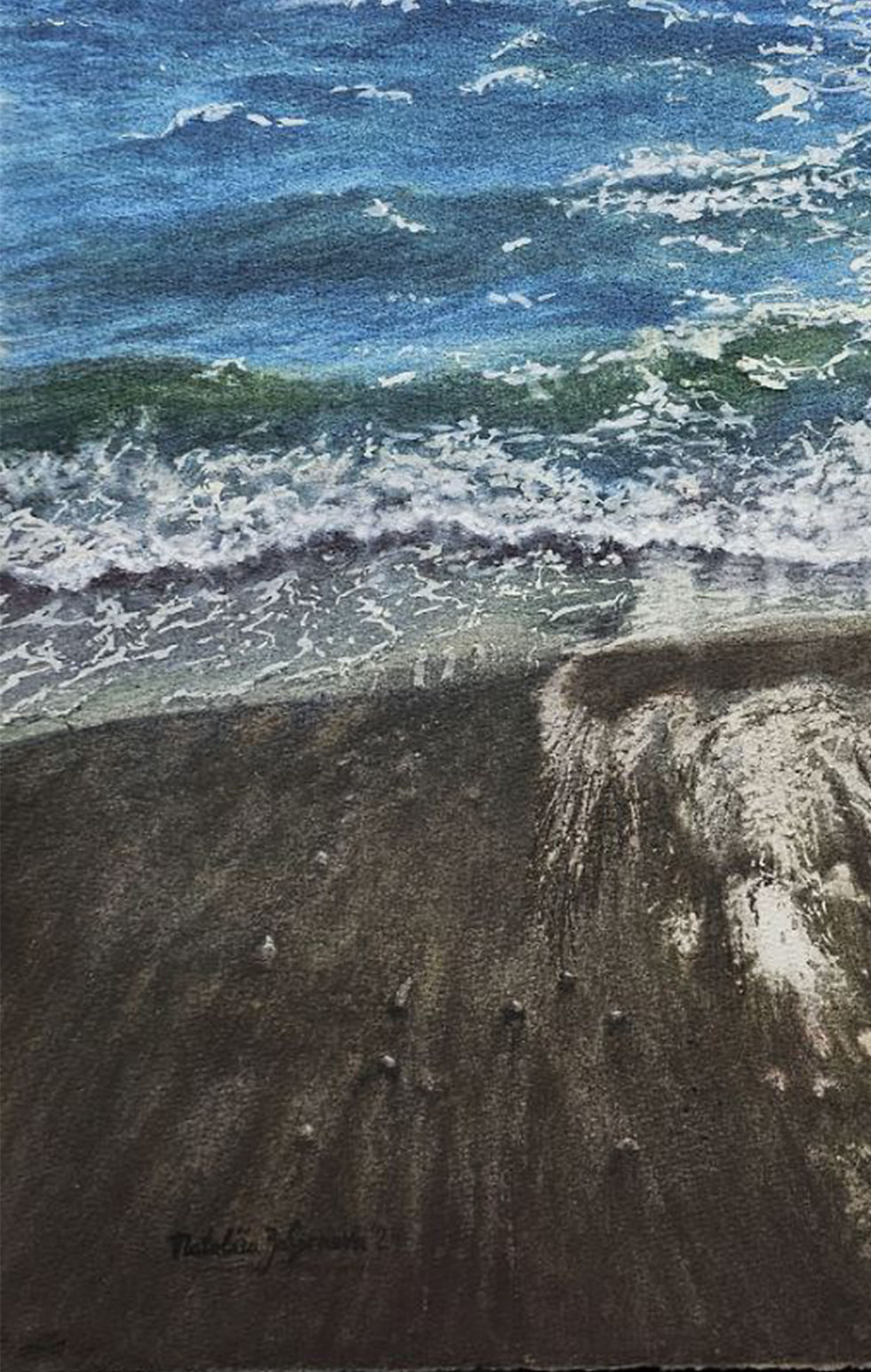 Miniatura: Watercolor painting Memories of the Sea of Odessa