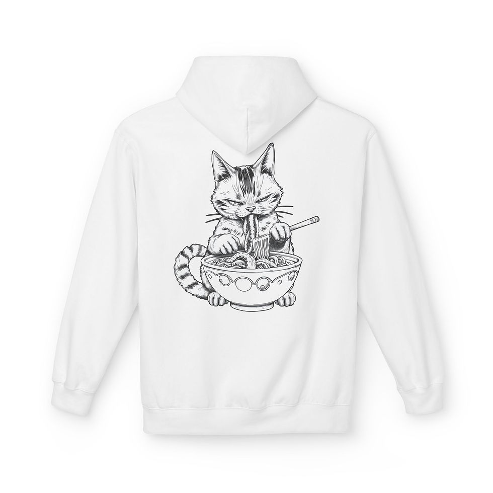 Thumbnail: Kraken Designs: Ramen Cat - Unisex Softstyle Hoodie