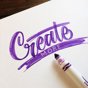 Create something using only little kids' art supplies.