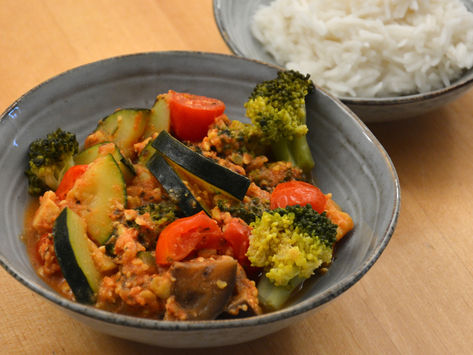 Gemüsepfanne mit Tempeh
