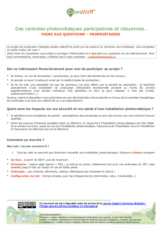 FAQ, pour les propriétaires foncier