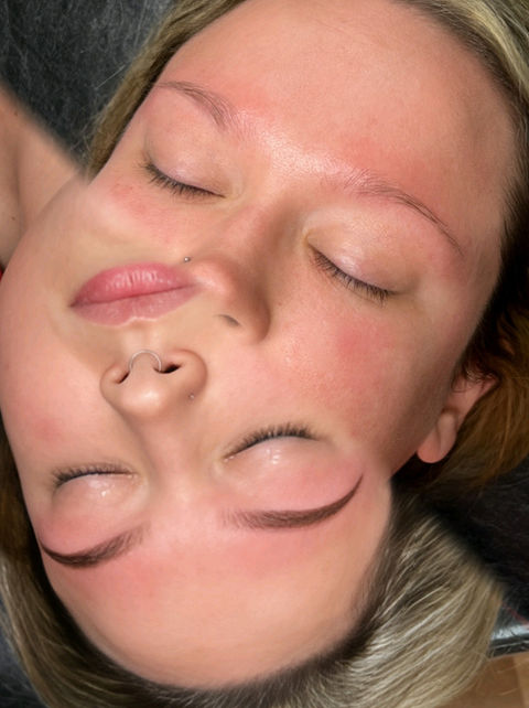 henna brows. brow tint. brow shape. brow wax