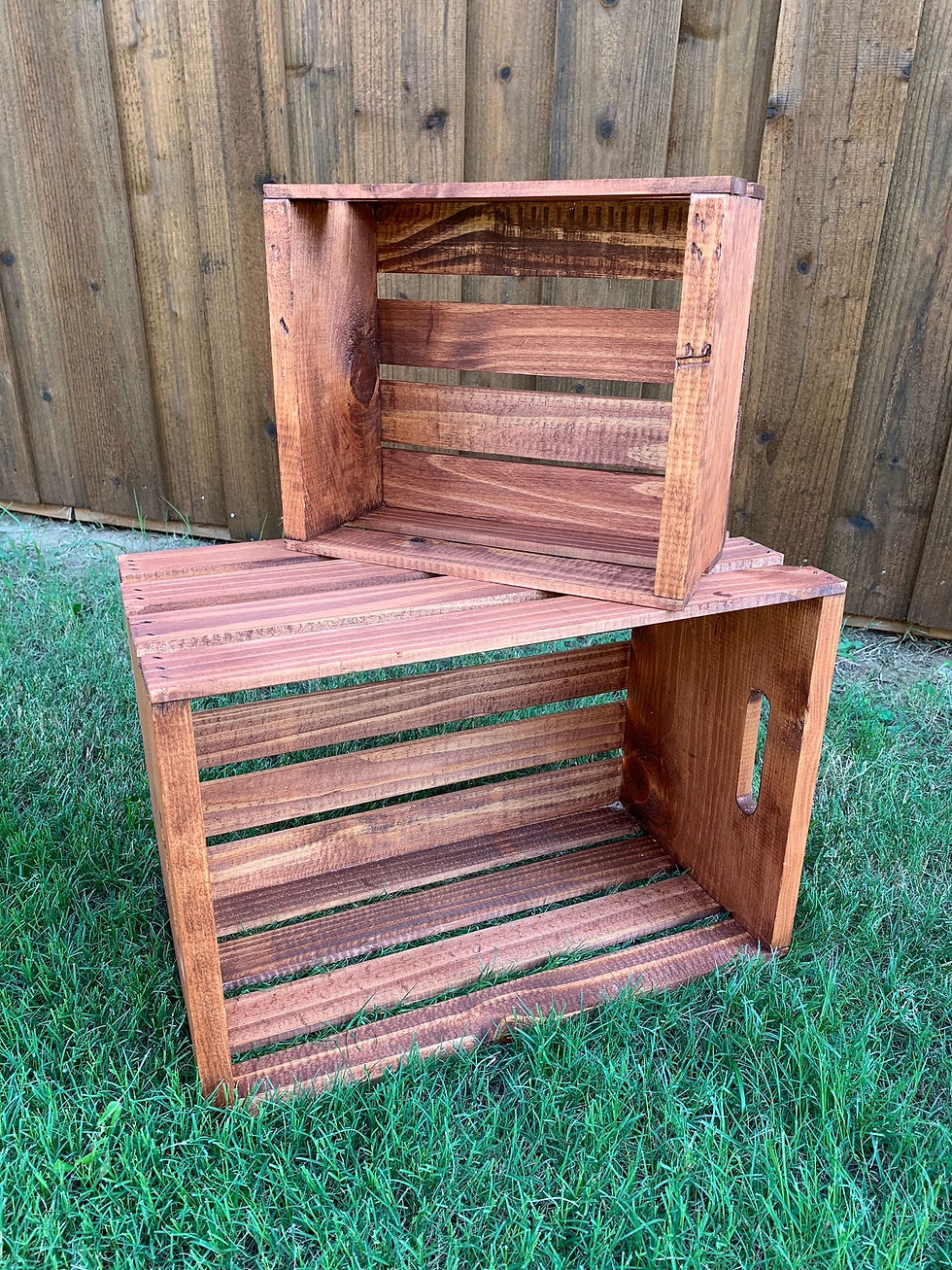 Wood Crates Set of 2 (Qty. 2 Sets)