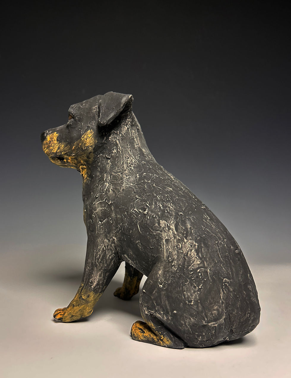 Thumbnail: Rottweiler Sculpture with Gold Leaf