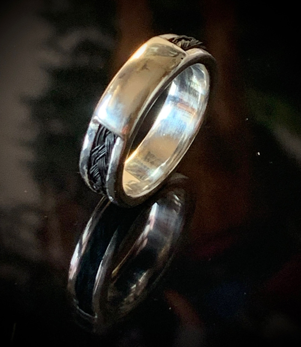 Thumbnail: Silver Horse Hair Ring