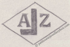 French Maker's Mark
NAME: Albert Zessler INITIALS: A Z SYMBOL: Set square DATES: 1926 - SPECIALITY: Jeweller PLACE: 50 faubourg St-Denis, Paris, France