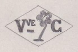 French Maker's Mark
NAME: Veuve Calmette INITIALS: Vve C SYMBOL: Pansy DATES: 1879 - SPECIALITY: Jeweller PLACE: 61 rue de Turenne, Paris, France
