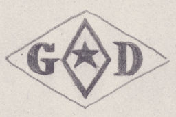 French Maker's Mark
NAME: Germain Desbazeille INITIALS: G D SYMBOL: Star in a rhombus DATES: 1888 - SPECIALITY: Jeweller PLACE: 6 rue Monsigny, Paris, France