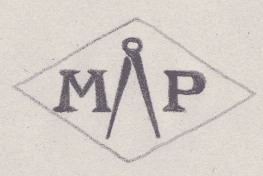 French Maker's Mark
NAME: Max Perla INITIALS: M P SYMBOL: Compass DATES: 1960- SPECIALITY: Jeweller PLACE: 42 rue de Maubeuge, Paris, France