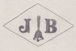 French Maker's Mark
NAME: Jean Blanche INITIALS: J B SYMBOL: Bell DATES: 1876 - SPECIALITY: Jeweller PLACE: 44 rue Amelot, Paris, France