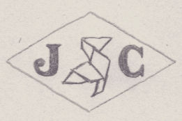 French Maker's Mark
NAME: Jean Etienne Cartier INITIALS: J C SYMBOL: Origami DATES: 1952 - SPECIALITY: Jeweller PLACE: 21 rue de Trévise, Paris, France