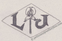 French Maker's Mark
NAME: Lucien Jouy INITIALS: L J SYMBOL: Iris DATES: 1946 - SPECIALITY: Jeweller PLACE: 196 rue de Versailles, Paris, France