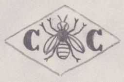 French Maker's Mark
NAME: Claude Chapot INITIALS: C C SYMBOL: Bee DATES: 1900 - SPECIALITY: Silversmith PLACE: 158 rue de Rivoli, Paris, France