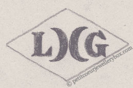 French Maker's Mark
NAME: L. Galibert INITIALS: L G SYMBOL: 2 crescents DATES: 1957 - SPECIALITY: Jeweller PLACE: 11 Boulevard des Italiens, Paris, France
