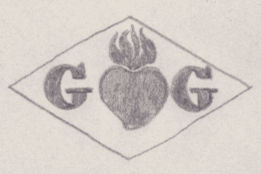 French Maker's Mark
NAME: Gustave Godard INITIALS: G G SYMBOL: Burning heart DATES: 1920 - SPECIALITY: Jeweller PLACE: 65 rue Turbigo, Paris, France