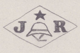 French Maker's Mark
NAME: Jacques Rasumny INITIALS: J R SYMBOL: Star and helmet DATES: 1924 - SPECIALITY: Jeweller PLACE: Paris, France