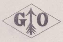 French Maker's Mark
NAME: Société la Gerbe d’Or INITIALS: G O SYMBOL: Arrow DATES: 1953 - SPECIALITY: Jeweller PLACE: 3-5 rue Saint Pierre, Caen, France