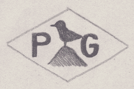 French Maker's Mark
NAME: Paul Gillet INITIALS: P G SYMBOL: Bird on a rock DATES: 1885 - 1889 SPECIALITY: Silversmith PLACE: 22 rue Réaumur, Paris, France