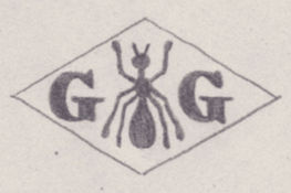 French Maker's Mark
NAME: Gabriel Grouillet INITIALS: G G SYMBOL: Ant DATES: 1887 - SPECIALITY: Jeweller PLACE: 15 rue de Bondy, Paris, France