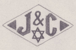 French Maker's Mark
NAME: Jonan & Canard INITIALS: J & C SYMBOL: Star of David and 2 triangles DATES: 1935 - SPECIALITY: Jeweller PLACE: 42 rue Turbigo, Paris, France