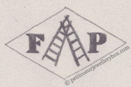 French Maker's Mark
NAME: Fernand Pétrement INITIALS: F P SYMBOL: Ladder DATES: 1902 - SPECIALITY: Jeweller PLACE: 3 rue Etienne-Marcel, Pantin, France
