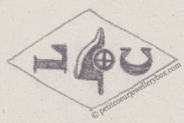 NAME: Louis Cachard INITIALS: L C SYMBOL: Chariot DATES: 1906 - 1922 SPECIALITY: JewellerPLACE: 4 rue des Fontaines, Paris, France