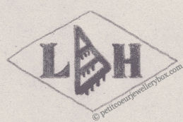 French Maker's Mark
NAME: Lucien Hertzog INITIALS: L H SYMBOL: Harrow DATES: 1919 - 1922 SPECIALITY: Jeweller PLACE: Paris, France