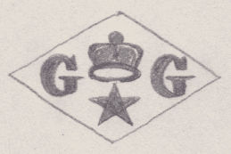 French Maker's Mark
NAME: Gabriel Geoffroy INITIALS: G G SYMBOL: Lawyer’s hat and star DATES: 1919 - SPECIALITY: Jeweller PLACE: 70 rue de Turbigo, Paris, France