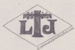French Maker's Mark
NAME: Léon Jouve INITIALS: L J SYMBOL: Telegraph pole DATES: 1914 - SPECIALITY: Jeweller PLACE: 171 rue du Temple, Paris, France