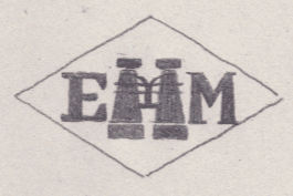 French Maker's Mark
NAME: Elisabeth Marc INITIALS: E M SYMBOL: Binoculars DATES: 1937 - SPECIALITY: Jeweller PLACE: 12 rue du Rocher, Paris, France