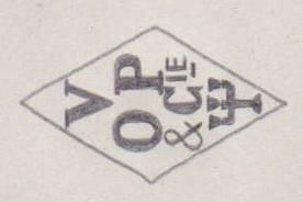 French Maker's Mark
NAME: Videpied & Okermans & Poircuit & Compagnie INITIALS: V O P & Cie SYMBOL: Candlesitck DATES: 1881 - 1889 SPECIALITY: Jeweller PLACE: 6 rue Pastourelle, Paris, France
