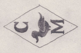 French Maker's Mark
NAME: Calmer & Minat INITIALS: C M SYMBOL: Duck DATES: 1901 - 1905 SPECIALITY: Jeweller PLACE: 9 rue des Moulins, Paris, France