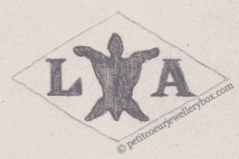 NAME: Louise André INITIALS: L A SYMBOL: Animal hide DATES: 1926 - SPECIALITY: JewellerPLACE: 12 rue Chatelain, Paris, France