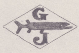 French Maker's Mark
NAME: Gabriel Jacquet INITIALS: G J SYMBOL: Pike DATES: 1936 - SPECIALITY: Silversmith PLACE: 3 rue de la Perle, Paris, France