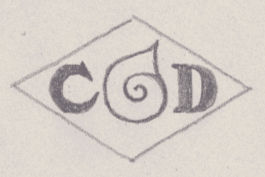 French Maker's Mark
NAME: Charles Dagand INITIALS: C D SYMBOL: Snail DATES: 1957 - SPECIALITY: Jeweller PLACE: 3 rue Notre-Dame-de-Bonne-Nouvelle, Paris, France