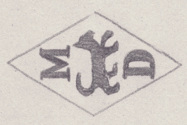 French Maker's Mark
NAME: M. Dacosta INITIALS: M D SYMBOL: Dog DATES: 1879 - SPECIALITY: PLACE: Paris, France