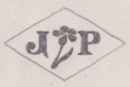 French Maker's Mark
NAME: Joaillerie Parisienne INITIALS: J P SYMBOL: Clove pink DATES: 1928 - SPECIALITY: Jeweller PLACE: 13 rue faubourg Montmartre, Paris, France