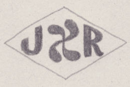 French Maker's Mark
NAME: Jean Ronan INITIALS: J R SYMBOL: Basque cross DATES: 1937 - SPECIALITY: Jeweller PLACE: 18 rue Danrémont, Paris, France