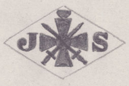 French Maker's Mark
NAME: Joseph Sultani INITIALS: J S SYMBOL: French military decoration (Croix-de-guerre) DATES: 1918 - SPECIALITY: Jeweller PLACE: 5 rue Renault, Paris, France