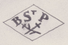 French Maker's Mark
NAME: Ernest Bourdin & Auguste Saint-Paul INITIALS: B St P SYMBOL: A branch and a sword DATES: 1888 - 1890 SPECIALITY: Jeweller PLACE: 24 rue du Poitou, Paris, France