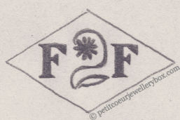 French Maker's Mark
NAME: Faust Fessa INITIALS: F F SYMBOL: Daisy DATES: 1930 - SPECIALITY: Jeweller PLACE: 133 rue de Sèvres, Paris, France