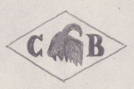 French Maker's Mark
NAME: Charles Bodonyi INITIALS: C B SYMBOL: Goat’s head DATES: 1928 - SPECIALITY: Jeweller PLACE: 42 rue du faubourg Montmartre, Paris, France