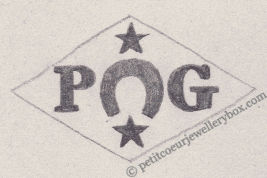 French Maker's Mark
NAME: Philippe Grunberg INITIALS: P G SYMBOL: Horseshoe and 2 stars DATES: 1913 - 1914 SPECIALITY: Jeweller PLACE: 58 rue de la République, Puteaux, France