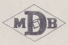 French Maker's Mark
NAME: Marcel Berthet INITIALS: M B SYMBOL: Dice in a D DATES: 1919 - 1922 SPECIALITY: Jeweller PLACE: 18 rue Rambuteau, Paris, France