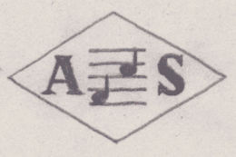 French Maker's Mark
NAME: Alexandre Scharfer INITIALS: A S SYMBOL: 2 musical notes DATES: 1950 - SPECIALITY: Jeweller PLACE: 5 rue de la tour d'Auvergne, Paris, France