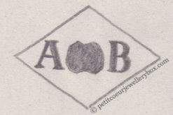 French Maker's Mark
NAME: Albert Bomgsiou INITIALS: A B SYMBOL: Truffle DATES: 1952 - SPECIALITY: Jeweller PLACE: 64 rue du Temple, Paris, France