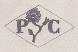 French Maker's Mark
NAME: Prost & Chaintron INITIALS: P C SYMBOL: Daisy DATES: 1920 - SPECIALITY: Silversmith PLACE: 20 rue de la Montagne-Sainte-Geneviève, Paris, France