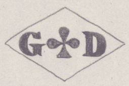 French Maker's Mark
NAME: Georges Drouet INITIALS: G D SYMBOL: Ace of clubs DATES: 1901 - 1929 SPECIALITY: Jeweller PLACE: 41 rue de Richelieu, Paris, France