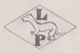 French Maker's Mark
NAME: Léon Piault INITIALS: L P SYMBOL: Stoat DATES: 1919 - SPECIALITY: Silversmith PLACE: 36bis avenue de l' Opéra, Paris, France